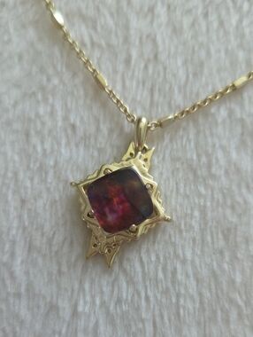 Kendra Scott Cass Mauve Abalone Long Pendant Necklace